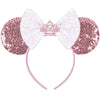 Mado Pink Mouse Ears Headband For Women, Girls, And Kids, Princess Park Ears Headband, Unisex, Hair Accessory, Party Decoration,