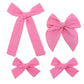 3 Styles Hair Bow Clips for Little Girls Toddler Baby Mom Women Hair Barrettes Accessories 4 Pcs Cotton Linen Bows Hot Pink