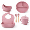 Crega 6 Piece Silicone Baby Feeding Set (Pink)