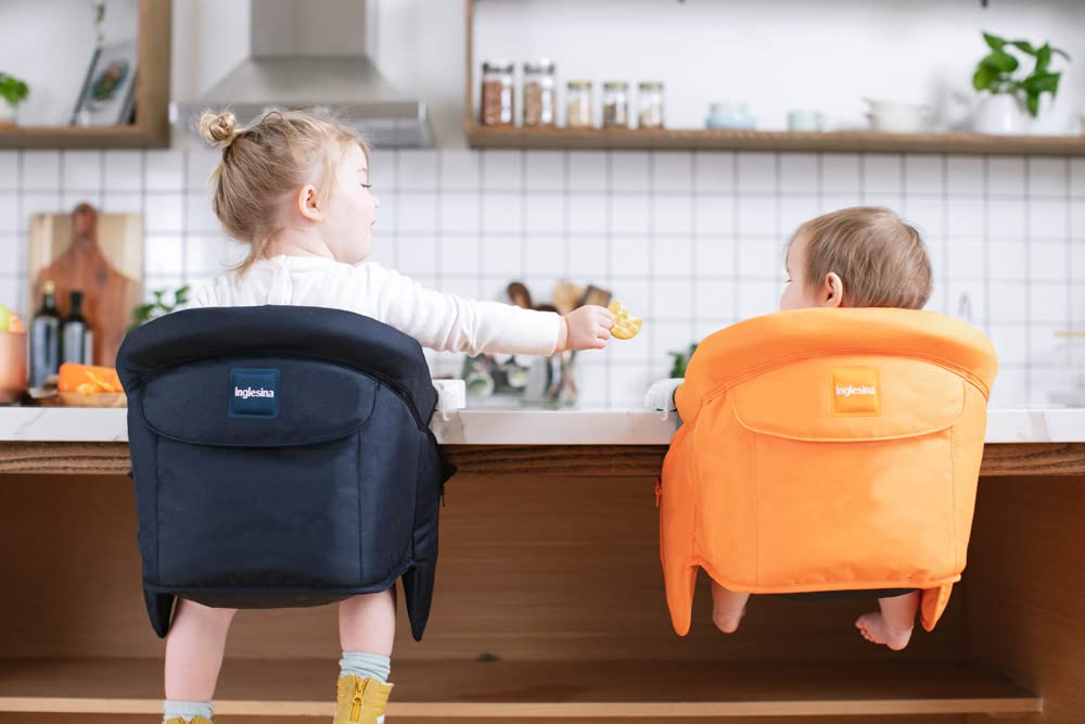Inglesina Fast Table Chair - Orange + Fast Dining Tray - Portable High Chair for Baby & Toddlers, Infant 6-36 Months - Fits Tabl