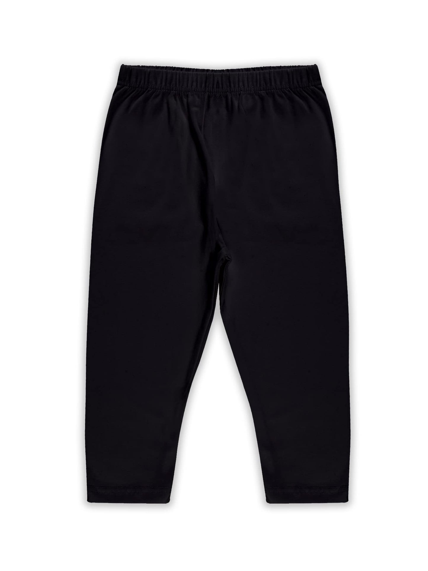 KiddoPanti Girls Solid Capri Length Legging, Black, 68Y