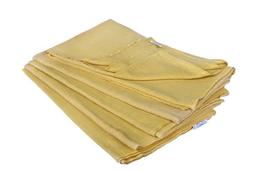 Looms & Weaves  Organic Light Yellow Baby Bedspread + Bath Towels For New Born Babies (Dyed With Organic Turmeric)