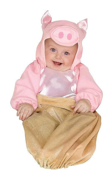 Pig In A Blanket Baby Bunting Costume Pink
