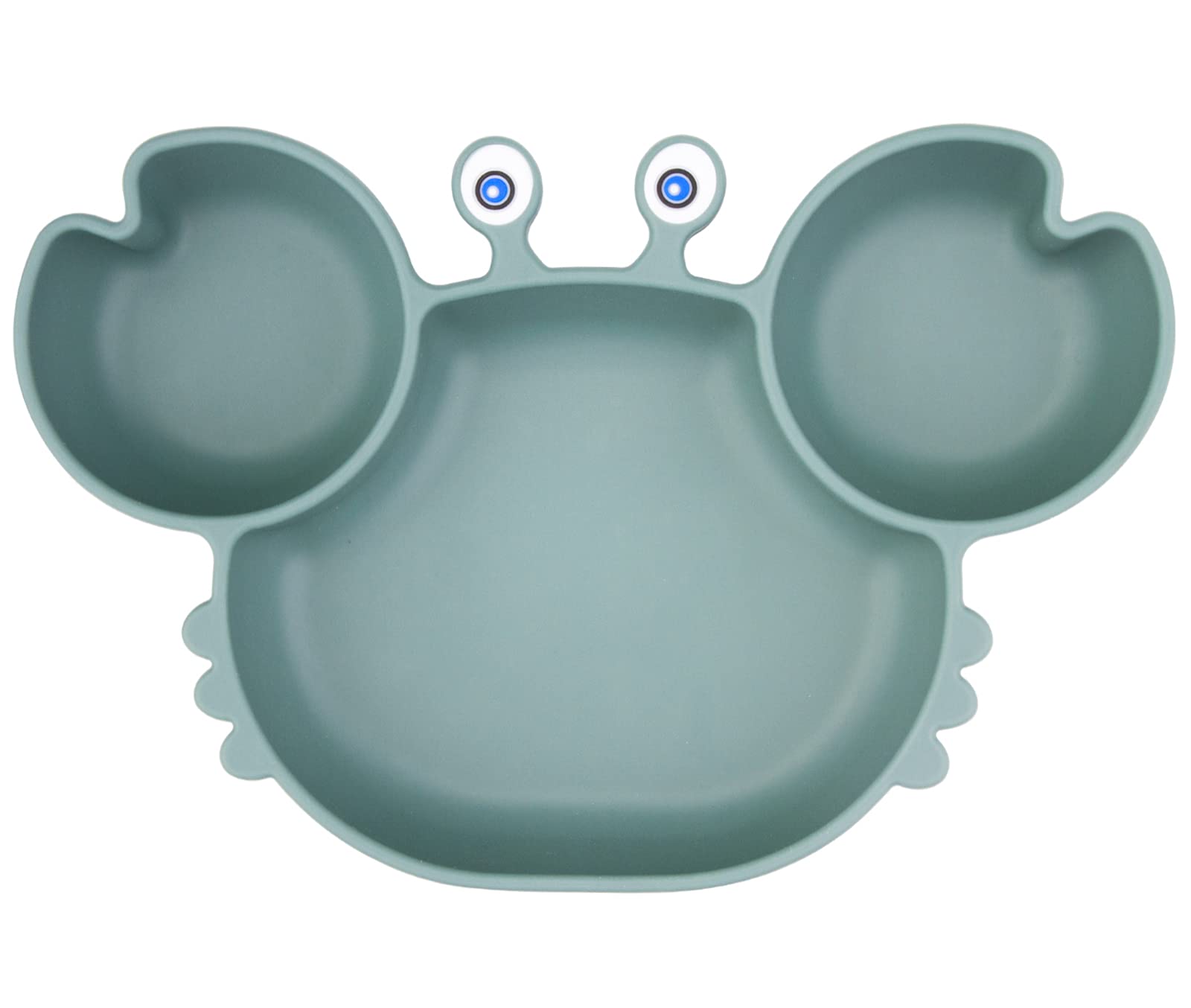 Silicone Suction Plate for Toddlers - Self Feeding Training Divided Plate Dish and Bowl for Baby and Toddler, Fits for Most High