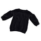 Grnshts Baby Girls Loose Long Lantern Sleeve Knit Sweater (Black, 4-5 Years)
