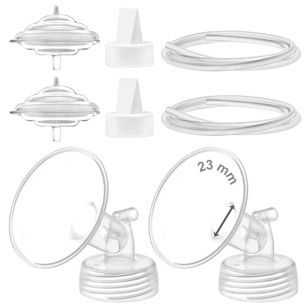 Maymom Pump Parts Compatible with Spectra S1 S2 9 Plus Electric Breastpump, 23mm Flange Valve Tubing Backflow Protector, Not Ori