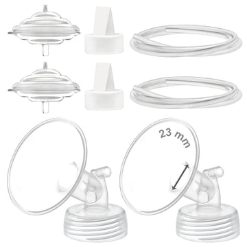 Maymom Pump Parts Compatible with Spectra S1 S2 9 Plus Electric Breastpump, 23mm Flange Valve Tubing Backflow Protector, Not Ori