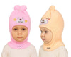 Mikoniko Baby Boys & Girls Woolen Monkey Cap  Pack Of 2 | Soft & Warm Full Coverage Beanie For Head, Ears & Neck | Stretchable 