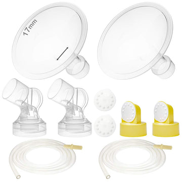 Nenesupply Pump Parts with 17mm Flanges Compatible with Medela Pump in Style Breastpump Not Original Medela Pump Parts Include C