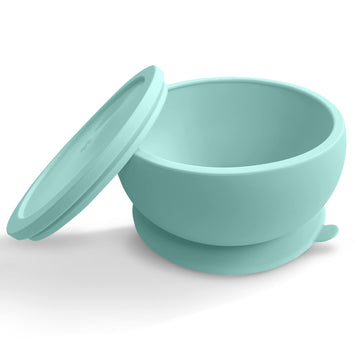 Octopod Silicone Baby Suction Bowl With Lid - Toddler & Baby Bowls, Baby Food Containers, Spill Proof Bowls For Toddlers, Suctio