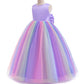 Jup'Elle Baby Girls Dresses With Pearls & Rainbow Color Tulle - Party Wedding Pageant Eastern Flower Girl 2 Years Birthday Dress