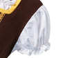Auggle 3Pc Toddler Baby Girl Outfits Halloween Costume Stripe Skirt Kid Pirate Puff Sleeve Dress With Head Scarf (12-18Months)
