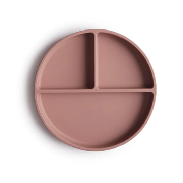Mushie Silicone Suction Plate | Bpa-Free Non-Slip Design (Cloudy Mauve)
