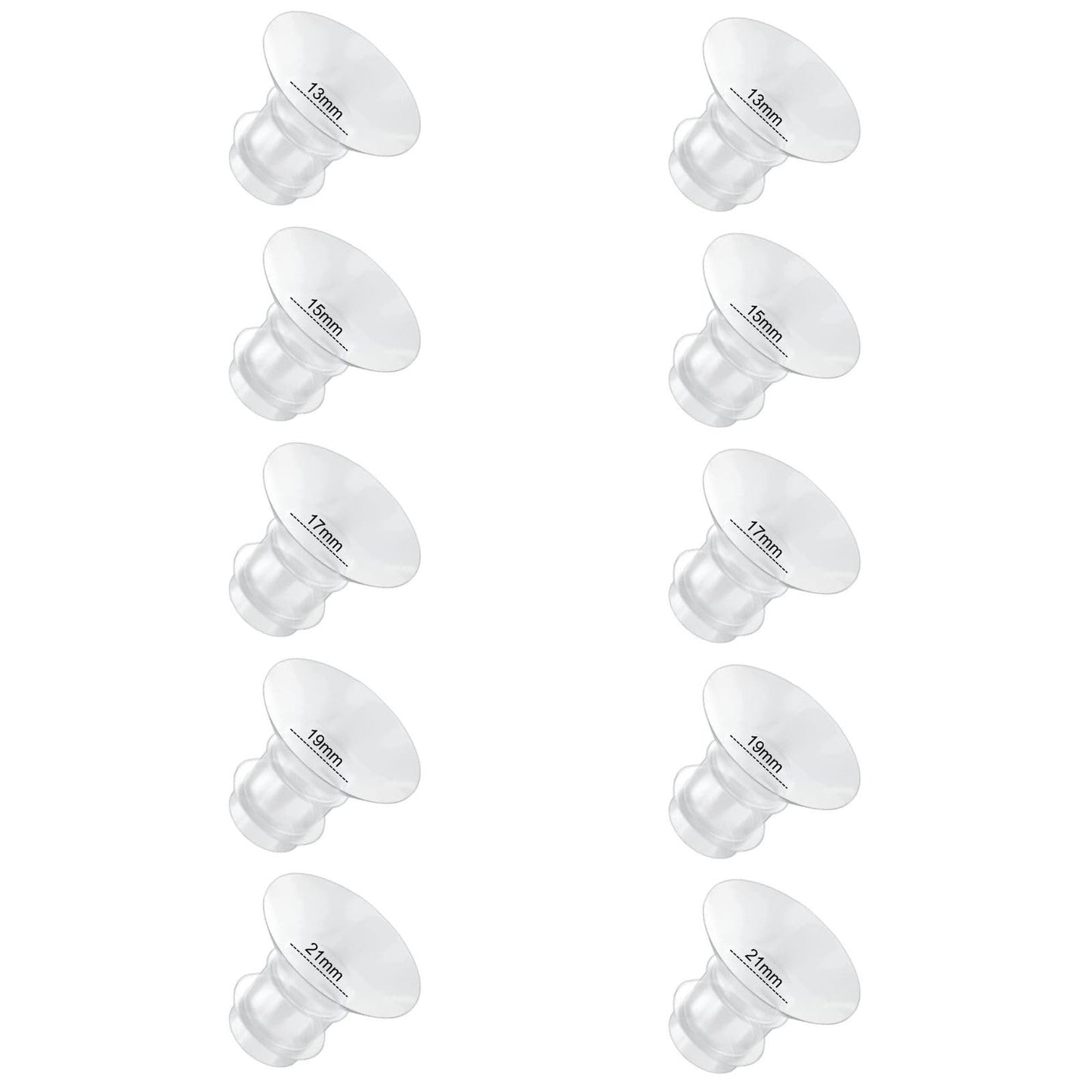 Flange Inserts 13/15/17/19/21Mm 10Pc Compatible With Momcozy S12 Pro/S9 Pro/S9/S10/S12/Medela/Tsrete/Spectra/Bellababy Etc 24Mm