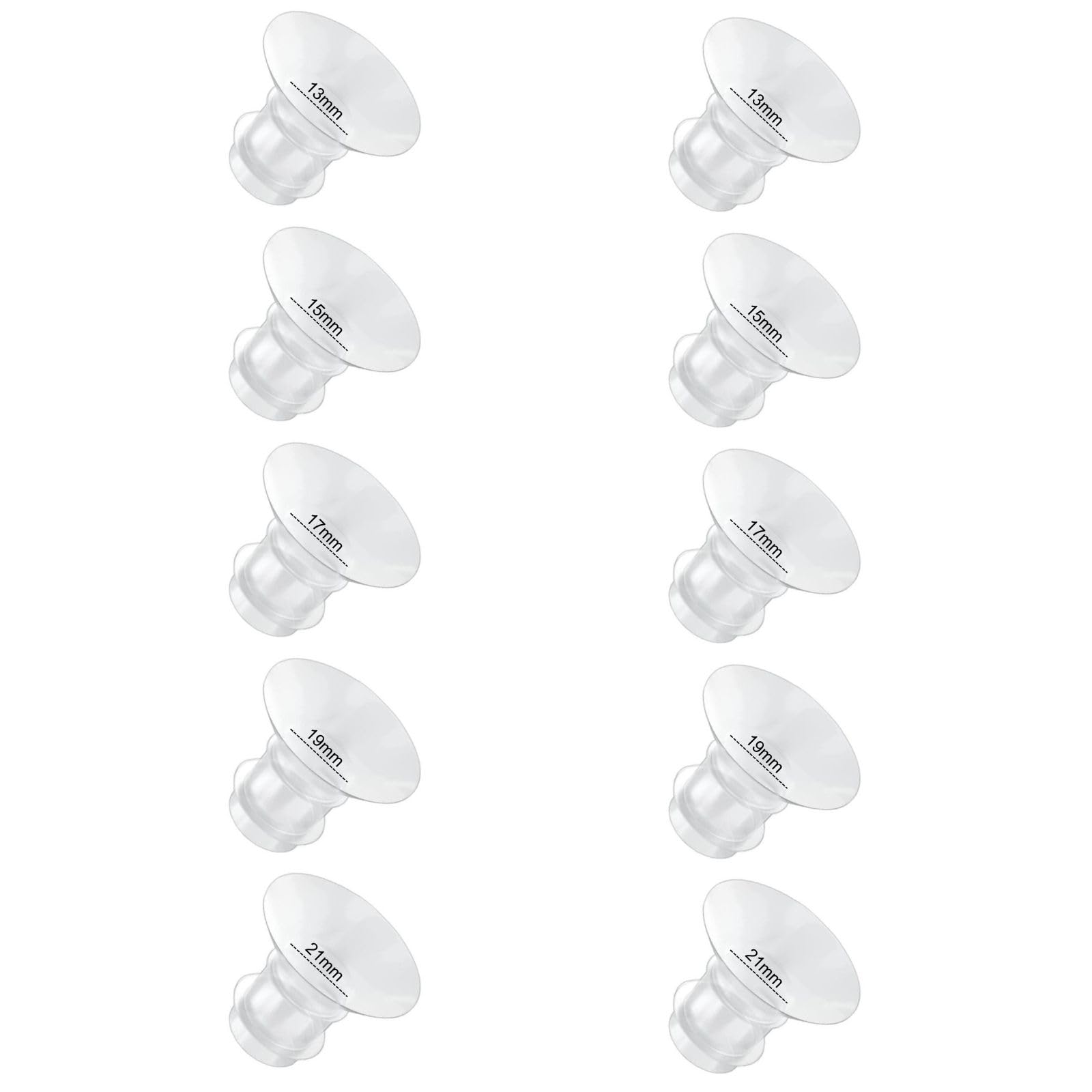 Flange Inserts 13/15/17/19/21Mm 10Pc Compatible With Momcozy S12 Pro/S9 Pro/S9/S10/S12/Medela/Tsrete/Spectra/Bellababy Etc 24Mm