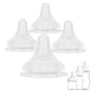 Baby Bottle Nipple for Gulicola Natural Glass Bottle,3m+,Size M Soft Silicone Nipples,Meudim Flow, 4 Count