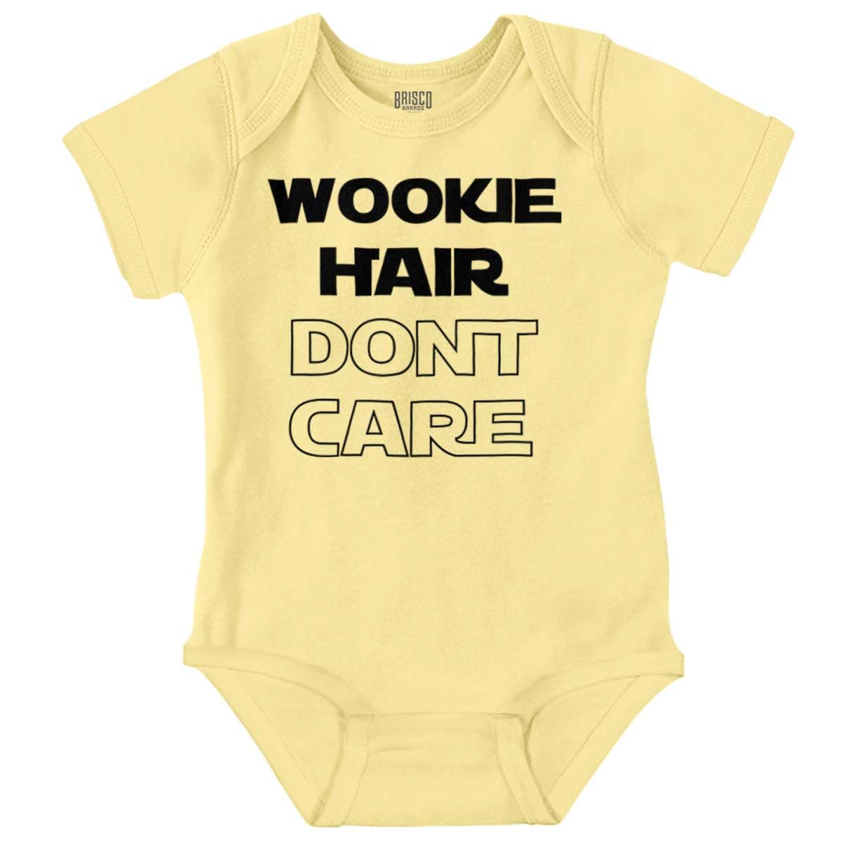 Brisco Brands Wookie Hair DonT Care Cute Nerdy Geeky Romper Bodysuit