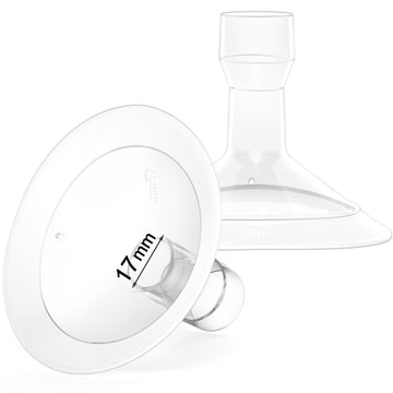 Replace Flanges 2-Pack Of 17Mm Breast Shields Compatible With Lansinoh, Medela, Spectra Breast Pumps, Pump Parts For Medela Brea