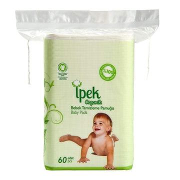Baby Organic Large Dry Pads 100% Cotton Squares For Baby Care Diapering (60 Count)