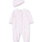 Little Me Baby Clothes & Outfits - Girls One Piece Hat & Footed Sleeper Pajamas - Preemie, Damask Scroll