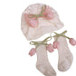 Iba Isba Collections Baby Hat And Socks Set With Tulip Charms, Cotton, AntiSlip, Bow Cap, Spring Autumn, Newborn, 0312 Months 