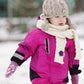 Baby Toddler Mittens Boys Girls Winter Outdoor Gloves Kids Easy-On Fleece Warm Mittens Purple Pink Rose 3 Pairs M(1-2 Years)