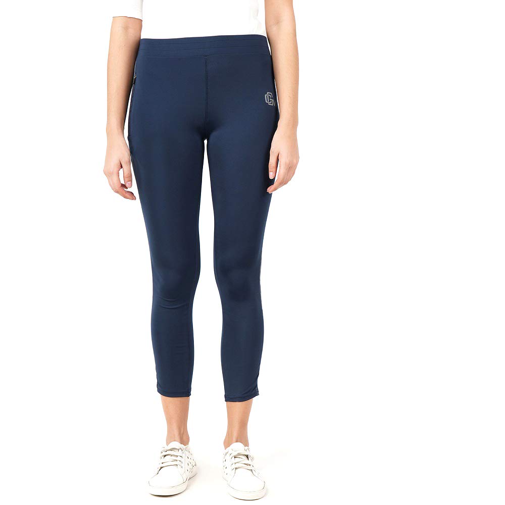 GLANZ COMFORT WEAR Girls Tight Sport Wear Elastic Stretchable for Sports Track Night Gym Trousers Casual Regular with Blue Colou