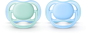 Philips Avent Ultra Air Pacifier, 0-6 Months, Blue/Green, 2 Pack, Scf244/20