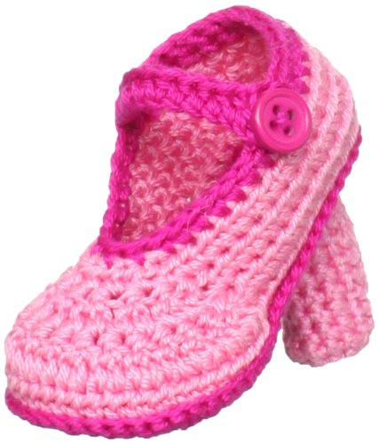 Jefferies Socks Baby-Girls Newborn High Heel Bootie, Pink, Newborn
