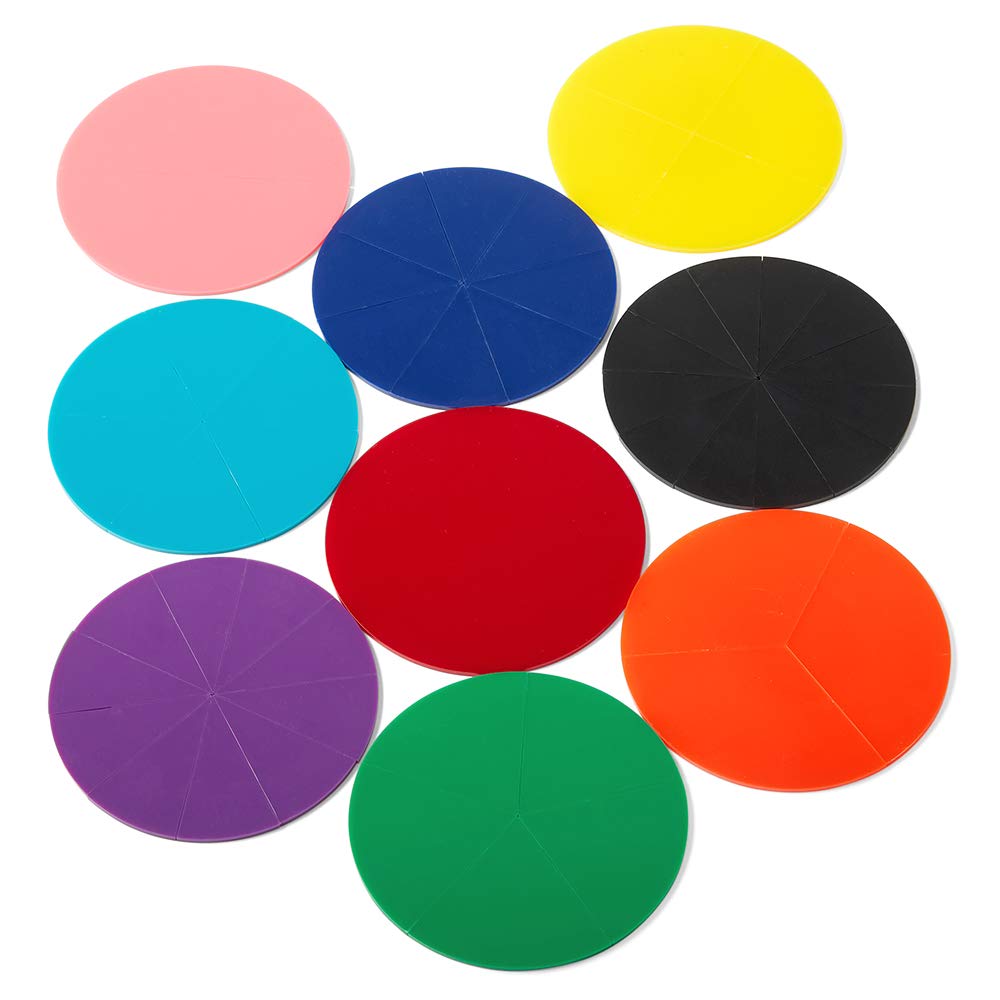 hand2mind Plastic Rainbow Fraction Circles, Fraction Manipulatives, Unit Fraction, Rainbow Circle Math Manipulatives, Fraction G