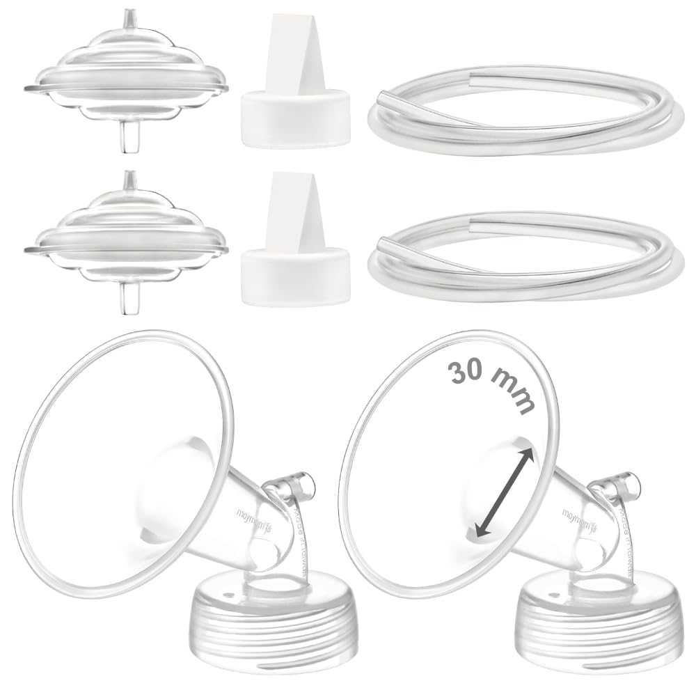 Maymom Pump Parts Compatible with Spectra S2 Spectra S1 Spectra 9 Plus Breastpump, 30mm Flange Valve Tubing Backflow Protector, 
