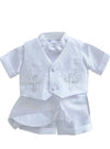 Classykidzshop White Boy Baptism Outfit B4 (Baby-Small)