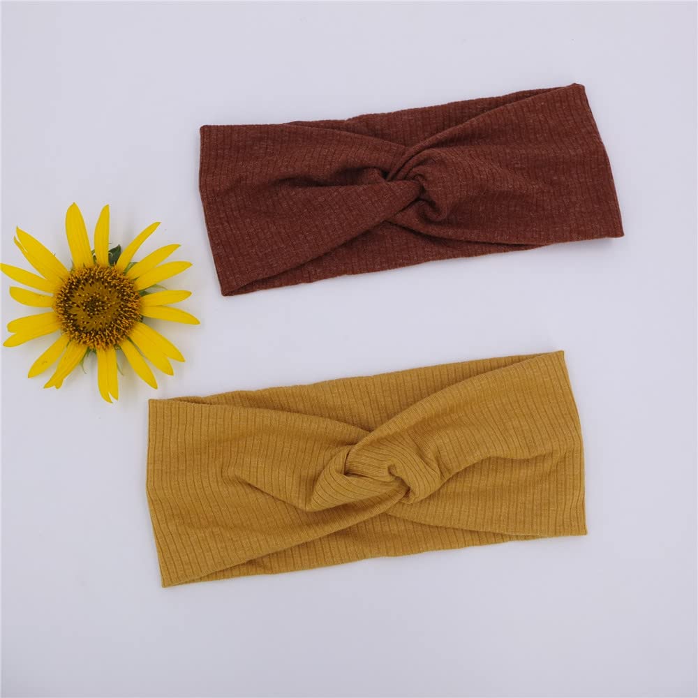 Baby Headbands Stretchy Hairbands Hair Bow Elastics For Baby Girls Newborn Toddlers Infant Kids Turban Headband (Cross Headband
