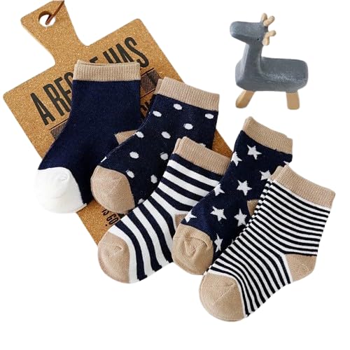 Iba Isba Collections Baby Cotton Blend Printed Socks, Pack Of 5 (23Years)