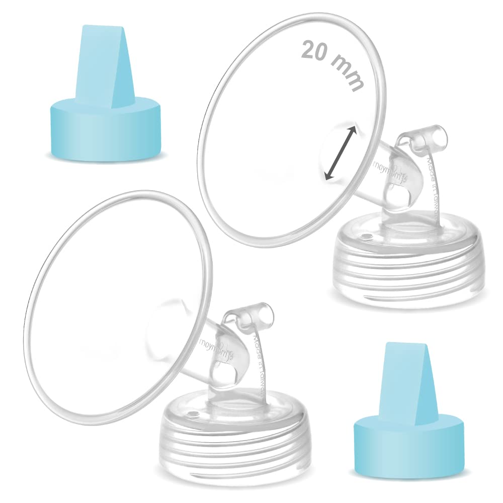 Maymom Pump Part Compatible with Spectra Ameda Luna Pumps, Inc Wide Mouth 20mm Flange Blue Duckbill Valve; Not Original Spectra 