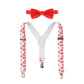 1St Valentine'S Day Outfit Boy Baby Toddler Cupid Costume Infant First 1St Birthday Outfit Cake Smash Adjustable Suspender Bowti