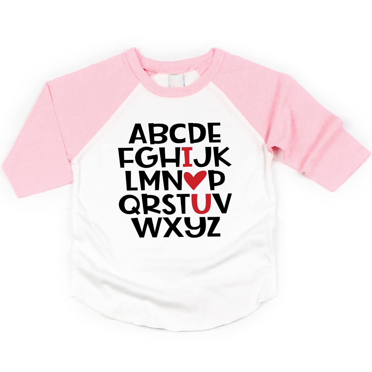 Bump And Beyond Designs Cute Girls And Boys Valentine'S Day Shirt, I Love You (Light Pink 2T)