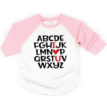 Bump And Beyond Designs Cute Girls And Boys Valentine'S Day Shirt, I Love You (Light Pink 4T)