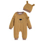 Hopscotch Boys Brown Full Sleeves Teddy Applique Bodysuit For Age (1824 Months)