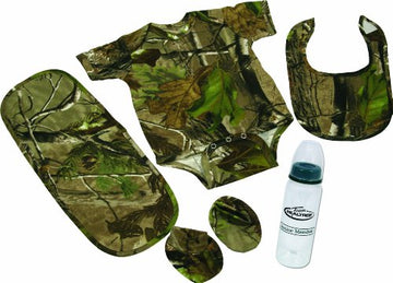 Rivers Edge Products 5-Piece Real Tree Apg Camouflage Baby Gift Set For The Littlest Of Outdoor Lovers