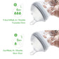 Haakaa Gen.3 Natural Glass Baby Bottle Set 4.2Oz & 6Oz - Wide Neck Anti-Colic Slow Varibale Flow Nipple, 0M+ 3M+ 6M+ Breastfed B