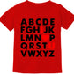 Valentine'S Day T-Shirt For Boy Girls Alphabet Abc I Love U Shirt Kids Short Sleeve Cotton Red Heart Tops 6 Years
