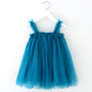 Bgfks Layered Tulle Tutu Dress For Toddler Girls,Baby Girl Rainbow Tutu Princess Skirt Set With Flower Headband.(Blue,2T)