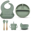 Crega 6 Piece Silicone Baby Feeding Set (Green)