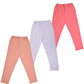 Nino Bambino Organic 100% Cotton Winter Warm Ankle Length Leggings with Combo for Kids Girls