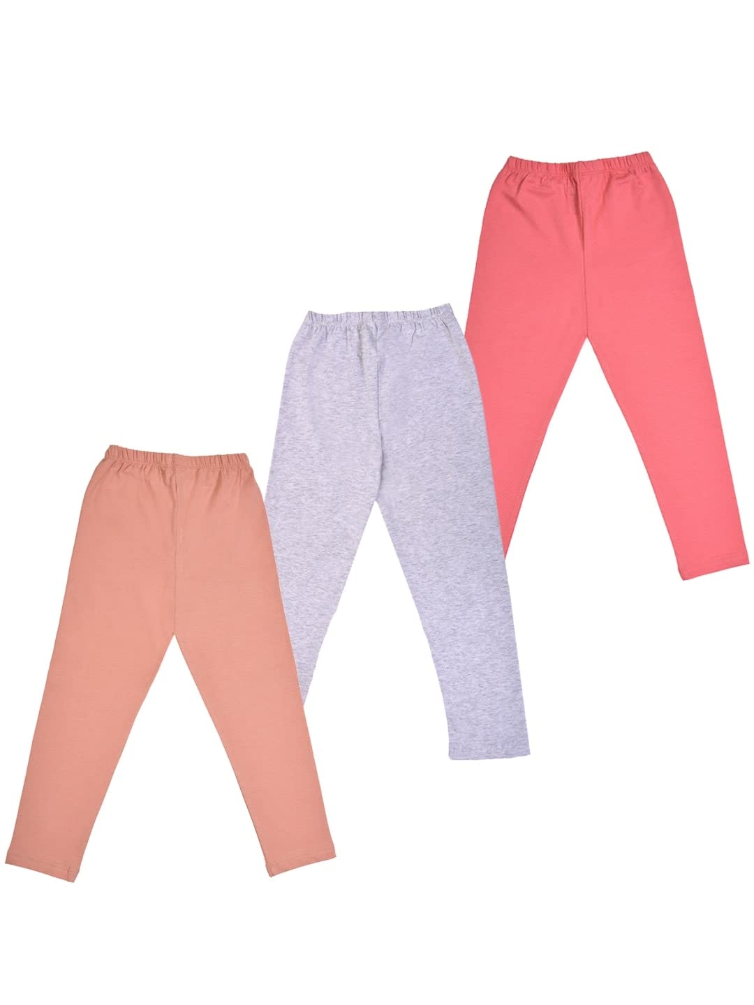 Nino Bambino Organic 100% Cotton Winter Warm Ankle Length Leggings with Combo for Kids Girls