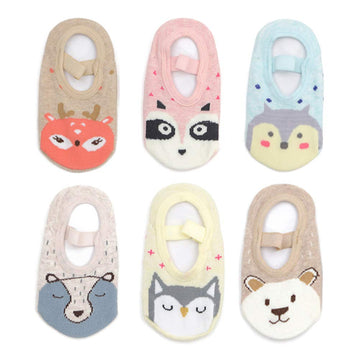Yenzat Baby Toddler Anti Slip Non Skid Socks With Grip For Infant Girls Slippers 6-12 Months 6 Pairs