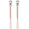 Pacifier Clip Baby Girls - MORIBOX Paci Clip Soothe Baby Binky Holder for Shower Birthday Gift 2 Pack