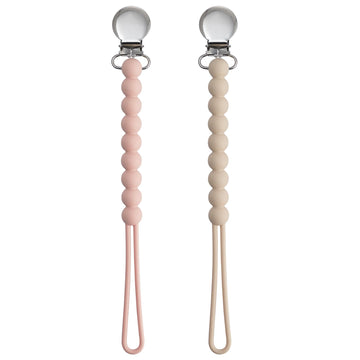 Pacifier Clip Baby Girls - MORIBOX Paci Clip Soothe Baby Binky Holder for Shower Birthday Gift 2 Pack