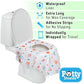 Disposable Toilet Seat Covers For Kids & Adults (6 Pack) Germ Protect From Public Toilets - Waterproof, Individually-Wrapped, Pl